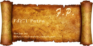 Fél Petra névjegykártya