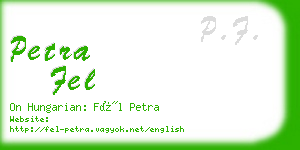 petra fel business card